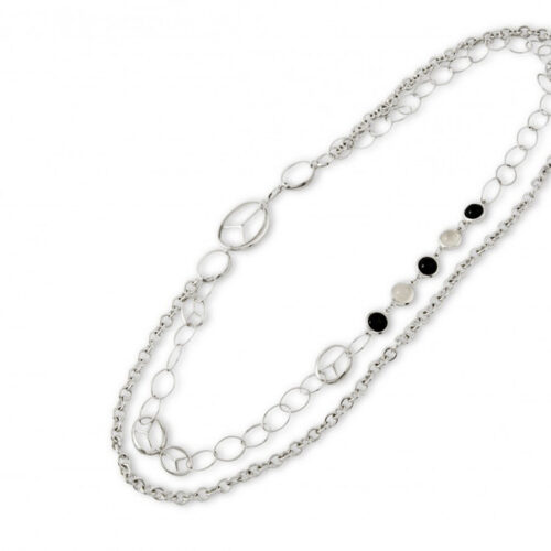 Sticks double strand 5 stone necklace