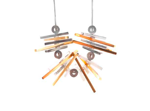 Movement Rack Necklace With Two-Tone Bars